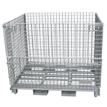 wire mesh pallet cage Wire mesh storage secure cage pallet container for warehouse Storage Wire Mesh Container